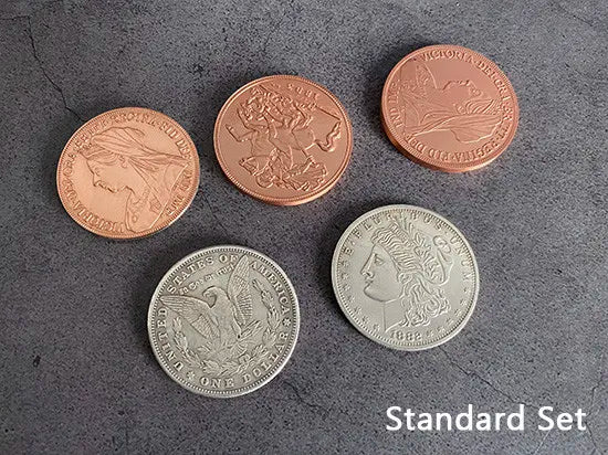 Hopping Half (Morgan Dollar and Queen Victoria Ancient Coin) by Oliver Magic