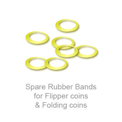 Coin Gaff - Elastic Bands (pack of 10) - Available at pipermagic.com.au