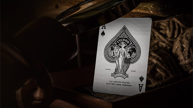 Tycoon Playing Cards (Black) by theory11 - Piper Magic