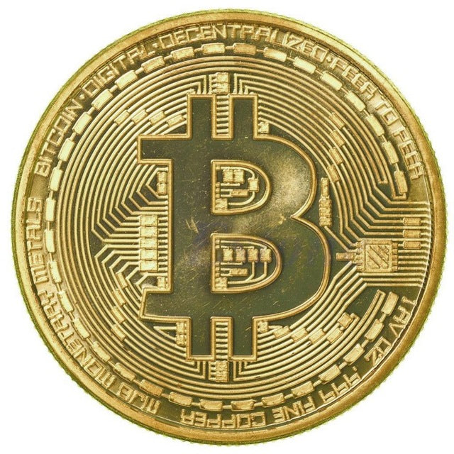 Bitcoin Medallion (Silver Dollar Size) - Available at pipermagic.com.au