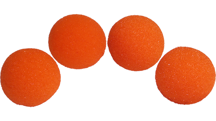 2 inch Regular Sponge Ball (Orange) Pack of 4 from Magic by Gosh