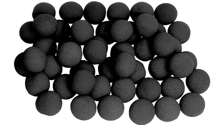 1.5 inch Regular Sponge Balls (Black) Bag of 50 from Magic by Gosh - Available at pipermagic.com.au