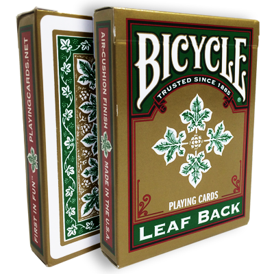 Bicycle Leaf Back Deck (Green) by Gambler's Warehouse - Available at pipermagic.com.au