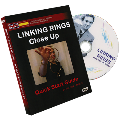Close Up Linking Rings BLACK (RED BAG) (Gimmicks & DVD, SPANISH and English) by Matthew Garrett - Trick - Available at pipermagic.com.au