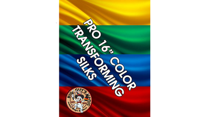 Pro 16 Inch Color Transforming Silks by Big Guys Magic - Trick