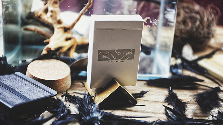 Limited Edition Plume Knife Playing Card (White) - Available at pipermagic.com.au