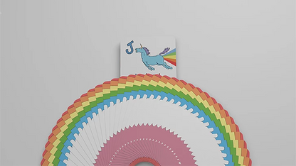 Rainbow Unicorn Fun Time! Playing Cards by Handlordz - Available at pipermagic.com.au