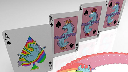 Rainbow Unicorn Fun Time! Playing Cards by Handlordz
