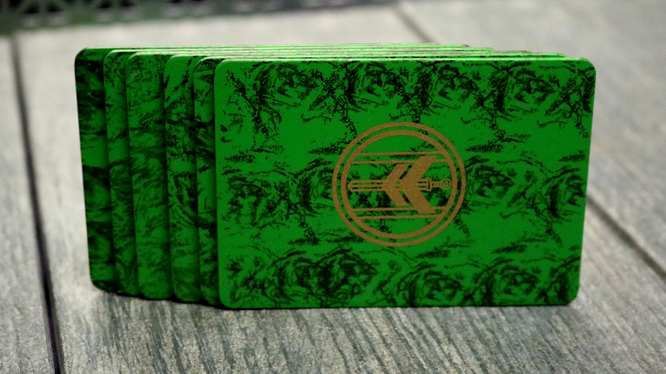 FIBER BOARDS Cardistry Trainers (Emerald Green) by Magic Encarta - Trick
