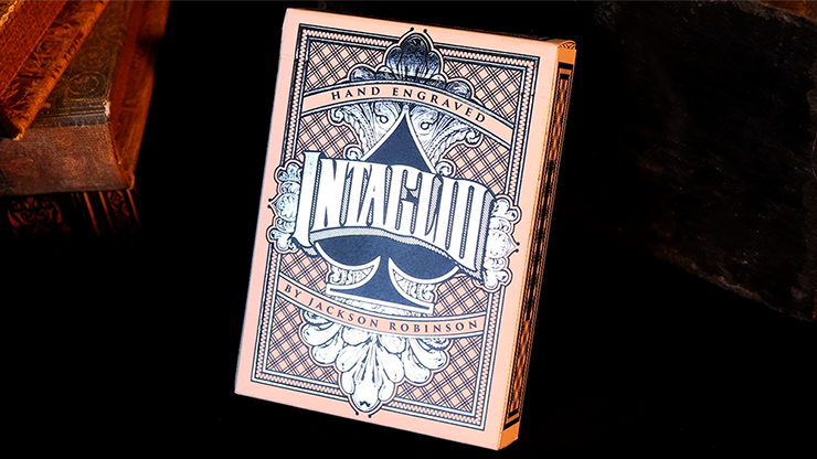 Intaglio Blue Playing Cards by Jackson Robinson - Available at pipermagic.com.au