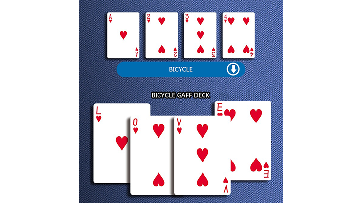 Bicycle Gaff Rider Back (Red) Playing Cards by Bocopo - Available at pipermagic.com.au