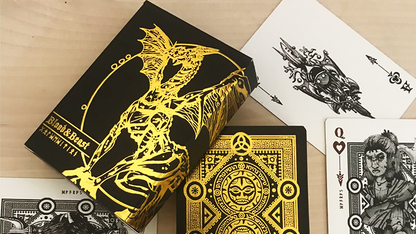 Blood and Beast (Gold-Gilded) Playing Cards - Available at pipermagic.com.au