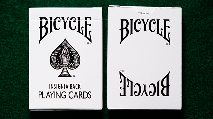 Bicycle Insignia Back (White) Playing Cards - Available at pipermagic.com.au