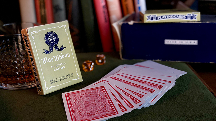 Blue Ribbon Playing Cards (Red) - Available at pipermagic.com.au