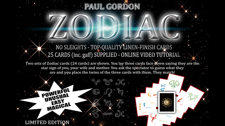 Zodiac by Paul Gordon - Trick - Available at pipermagic.com.au