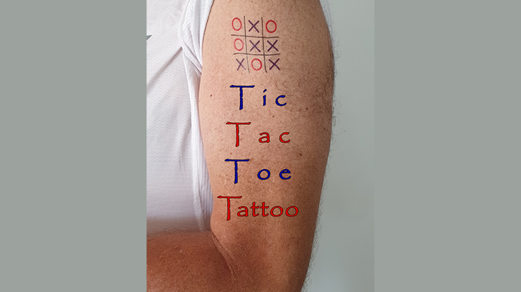 Tic Tac Toe Tattoo by Eran Blizovsky - Trick - Available at pipermagic.com.au