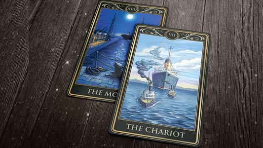 Deluxe Titanic Tarot Cards (Wood Box and Boarding Pass) - Available at pipermagic.com.au