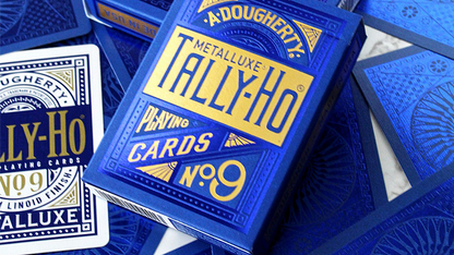 Tally Ho Blue (Circle) MetalLuxe Playing Cards by US Playing Cards