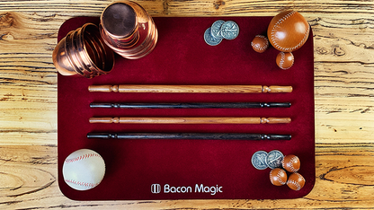 Wooden wand PRO (Standard Black) by Harry He & Bacon Magic - Trick