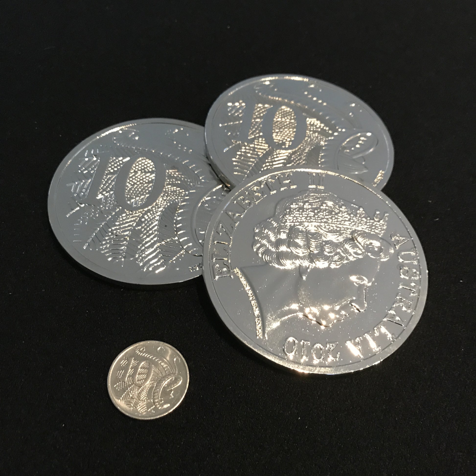 Jumbo Coin - Australian 10c (7.5cm/3inch) - Available at pipermagic.com.au