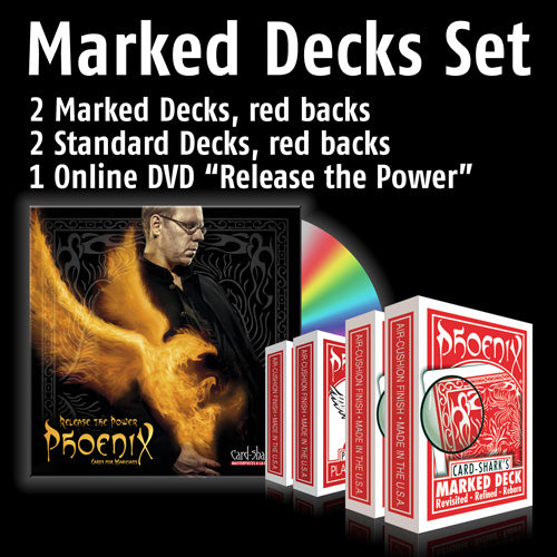 Phoenix Marked Decks Set - Available at pipermagic.com.au