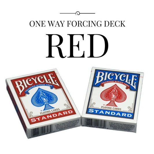 One Way Force Deck - Bicycle (Red) - Available at pipermagic.com.au
