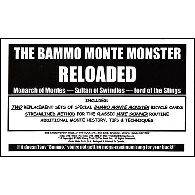 Bammo Monte Monster Reloaded by Bob Farmer - Available at pipermagic.com.au