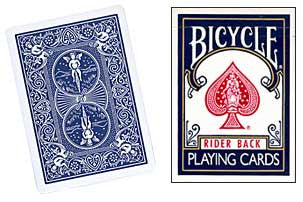 Double Back Bicycle Cards (Blue / Red) - Available at pipermagic.com.au
