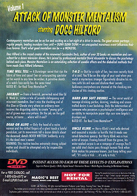 Attack Of Monster Mentalism - Volume 1 by Docc Hilford - DVD