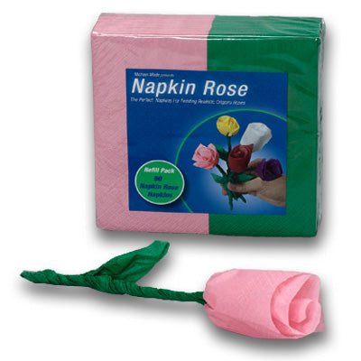 Napkin Rose - Refill (PINK) by Michael Mode - Trick - Available at pipermagic.com.au