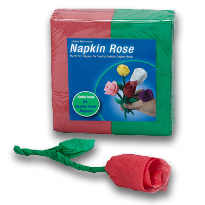 Napkin Rose - Refill (Red) by Michael Mode - Trick - Available at pipermagic.com.au