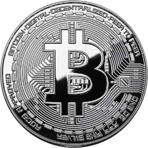 Bitcoin Medallion (Silver Dollar Size) - Available at pipermagic.com.au