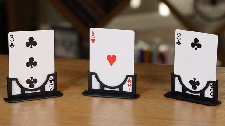 Three Cards Monte Stand RED (Gimmicks and Online Instruction) by Jeki Yoo - Trick - Piper Magic