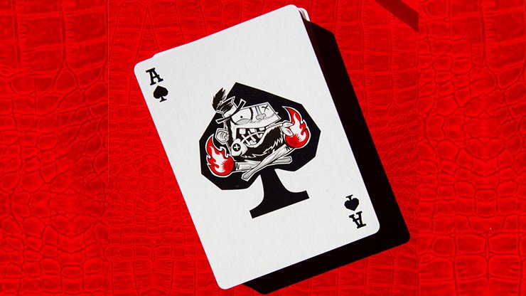 Trash & Burn (Red) Playing Cards by Howlin' Jacks - Piper Magic