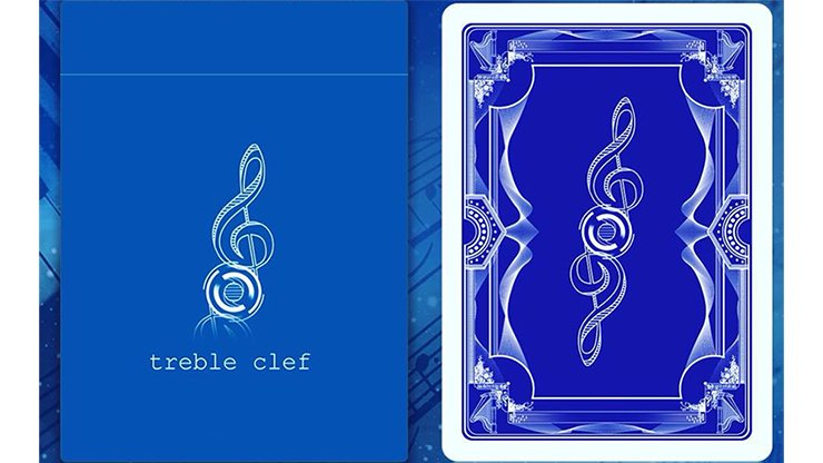 Treble Clef (Blue) Playing Cards - Piper Magic