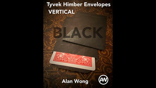 Tyvek VERTICAL Himber Envelopes BLACK (12 pk.) by Alan Wong - Trick - Piper Magic