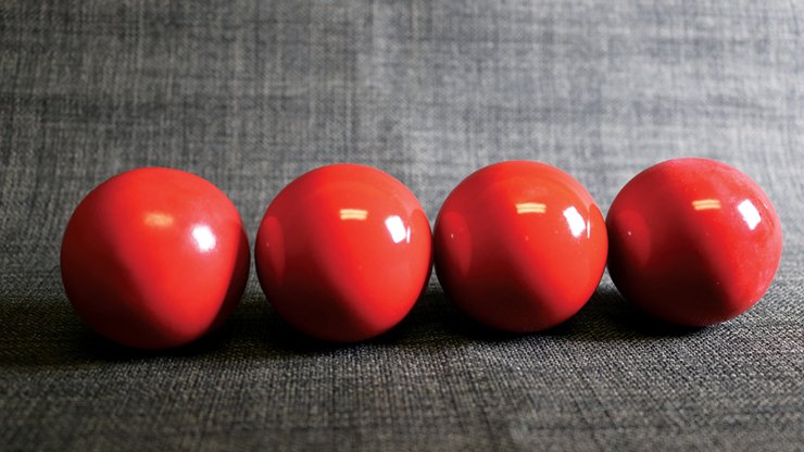 Wooden Billiard Balls (2" Red) by Classic Collections - Trick - Piper Magic